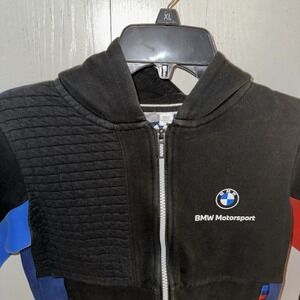 Puma x BMW Youth Motorsport Racing Track Jacket Full Zip Logo Blue White